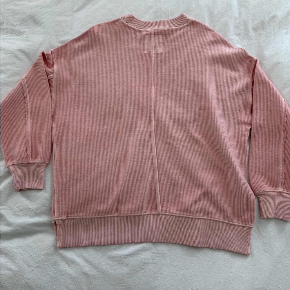 Aerie Light Pink Ribbed Knit Top - Picture 2 of 3